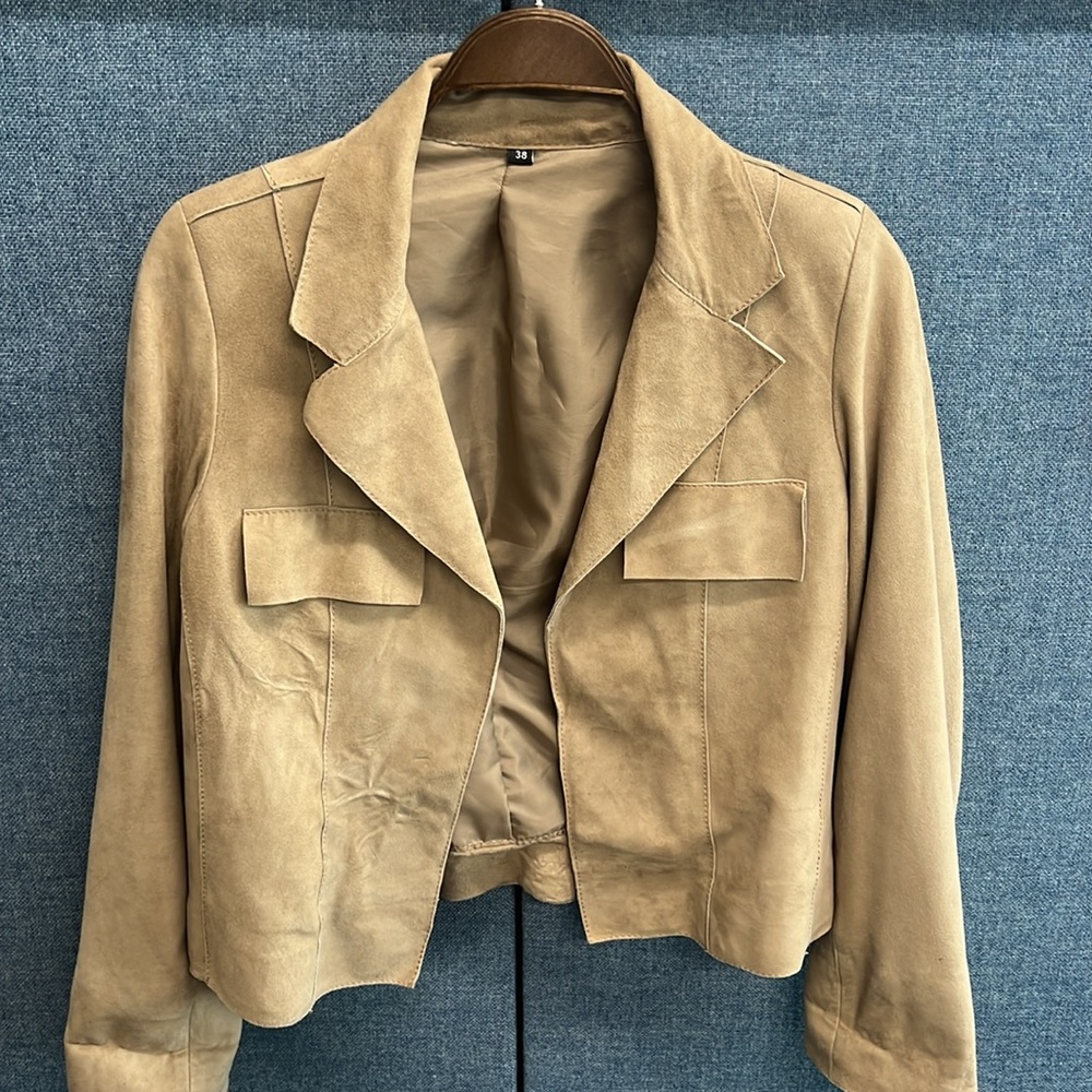 Genuine Moroccan suede leather jacket - worn a few times, like new condition. - Picture 2 of 5